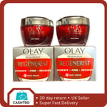 2X Olay Regenerist 3 Point Moisturiser Anti-Ageing Night 50ml