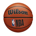 Wilson Ballon de Basket, NBA DRV PRO, Pour Terrains extérieurs, caoutchouc gommeux, Taille : 7, Marron