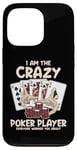 Coque pour iPhone 13 Pro Joueur de poker fou Texas Holdem Poker Hands Player Poker