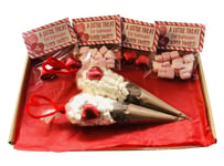 Valentines Gift For Him Her Hot Chocolate Cones & Sweet Bags Love Valentine