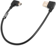 Câble Mini Usb Coudé À 90° Vers La Gauche Vers Usb Type A (Mâle) Coudé À 90° Vers La Gauche Câble De Données, Câble De Données, Câble De Chargement, 26 Cm