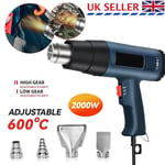 2000W ELECTRIC HOT AIR GUN HEAT GUN PAINT WALLPAPER STRIPPER REMOVER 4 NOZZLES