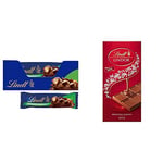 Lindt Milk Chocolate and Hazelnut Nocciolatte Bars, 35 g, Pack of 18 & Lindor Milk Bar, 100g