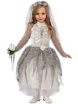 Bristol Novelty X75184 Costume de mariée squelette pour enfant, blanc et gris, taille S (3-5 ans) Halloween