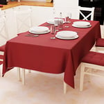 PETTI Artigiani Italiani - Nappe de Table de Cuisine en Coton uni Bordeaux X12 Places (140 x 240 cm) 100% fabriquée en Italie