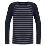 Odlo sous-vêtement Thermique pour Enfant Active Warm Stripes I sous-vêtement de Sport pour Fille garçon I T-Shirt Thermique à Manches Longues