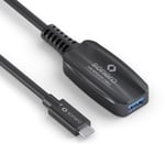 Cable telephone Sonero - S-XU3020-050 - Rallonge active USB 3.2 Gen1x1 - C/A - noir - 5.00m