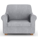 PETTI Artigiani Italiani - Housses de Canapé, Housse de Canapé Extensible, Housse de Fauteuil, Housse Canapé 1 Places, Protection Canapé, Gris