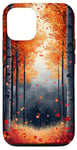 Coque pour iPhone 12/12 Pro Automne Bois Forêt Feuilles Nature Faune