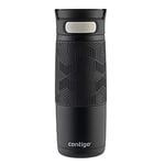 Contigo Mug Isotherme Transit Autoseal, 470ml, Mug de Voyage en Inox Isotherme, Travel Mug, Gobelet Cafe, Tasse à Thé sans BPA avec Couvercle Facile à Nettoyer, Noir Mat., 1 Unité (Lot de 1)