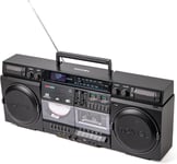 Roxel Camden Retro Cassette CD Player Boombox with DAB/FM Radio, Portable