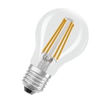 OSRAM Lampes LED très efficaces avec classe d'efficacité énergétique A, Pack avantage avec 5 ampoules, remplace les ampoules à incandescence 60W, blanc chaud, E27, verre filament