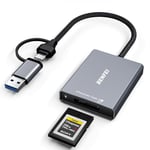 BENFEI Lecteur de Carte CFexpress Type A avec USB 3.2 (Gen 2) 10 Gbit/s, Adaptateur USB-C et USB-A 2 en 1 Type B CFexpress, Compatible avec Windows/Mac/Linux/Android