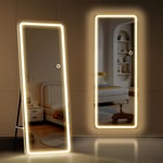 SereneSpc Mirror Full Length with LED Lights Standing Mirror, 150 x 40cm LED for