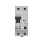 DEBFLEX - Interrupteur Différentiel 40A 30mA 2 Pôles Type A - Module de Protection Electrique - Certifié NF - Installation dans Tableau Electrique - Gris