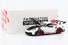 1:18 Porsche 911 992 GT3 Rs 2022 Blanc Jantes Et Décor / Rouge Minichamps