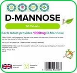 D-Mannose 1000mg (30 Tablet) for Women Sugar Found Naturally in Fruit LINDENS UK