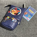 Crash Bandicoot Pop Up Pencil Case Demin Style ( Sony Playstation PS1 PS2 PS3 )