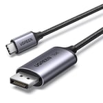 UGREEN USB C to DisplayPort Cable 1M [16K@30Hz, 8K@120Hz, 4K@240Hz], DP2.1 & UHBR10, Thunderbolt to DP Cable with HDR, VRR & ALLM, Compatible with MacBook Pro/Air, Mac Mini/Studio, iPad, XPS, Surface