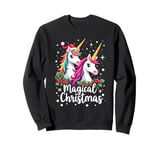 Christmas Rainbow-colored Cute Magical Unicorn Sweatshirt