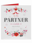 I Love Partner - Sweet Birds Traditional New Valentine's Day Greeting Card