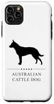 Coque pour iPhone 11 Pro Max Silhouette noire de chien de bétail australien