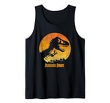 Jurassic Park T-Rex Skeleton Sunset Distressed Logo Tank Top