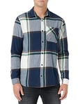 JACK & JONES Men's Jorowen Fast Check Shirt Ls FST, Blazer Navy, L