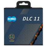 KMC DLC 11 Black/Orange 118L cycle bike chain