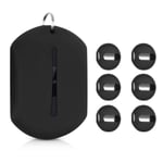 kwmobile Silicone Case and Covers Compatible with Huawei FreeBuds 3 - Cover Set for Earphones - Black