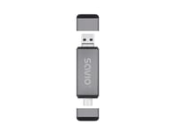 Savio Sd-Kortläsare 3In1, Usb-C+ Usb-A 2.0+ Micro Usb, Ak-72