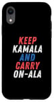 iPhone XR Kamala Vote Blue Election 2024 Keep Kamala and Carry On-ala Case