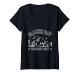 Womens Glacier Bay National Park Explore Adventure Camp Mountain V-Neck T-Shirt