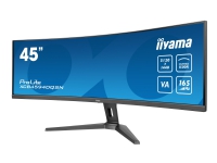 iiyama ProLite XCB4594DQSN-B1 - LED-skjerm - kurvet - 45 (44.5 synlig) - 5120 x 1440 Dual Quad HD @ 165 Hz - VA - 450 cd/m² - 3000:1 - HDR400 - 0.8 ms - 2xHDMI, DisplayPort, USB-C - høyttalere - svart, matt