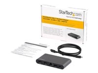 Startech.Com Usb C Dock, 4K Dual Monitor Hdmi Display, Mini Laptop Docking Station, 100W Power Delivery Passthrough, Gbe, 2-Port Usb-A Hub, Usb Type-C Multiport Adapter,3.3' Cable, Dual 4K - 4K Mini Laptop Dock (Dk30c2hagpd) - Dockningsstation - Usb