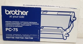 Genuine Brother PC-75 Black Ink Cartridge | OEM Compatible, High-Quality Print