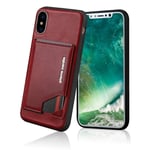 Coque arrière Pierre Cardin en silicone pour Apple iPhone X - rouge