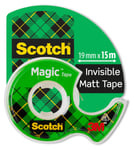 Scotch Magic transparent tejphållare med tejp, 15 m