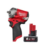 MILWAUKEE M12FIW38-0 12V M12 FUEL 3/8" IMPACT WRENCH WITH 1 X 6AH BATTERY