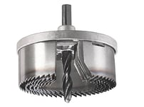 kwb Scie cloche avec 5 couronnes de sciage Ø 60, 67, 74, 81 et 95 mm, longue durée de vie, plaque support en fonte d'aluminium lourde et queue six pans pour une utilisation polyvalente