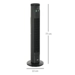 Tower Fan, 3 Speed 3 Mode Timer Oscillation, Remote Dark Grey Fan