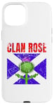 Coque pour iPhone 15 Plus Clan Rose Tartan Nom de famille écossais Scotland Pride