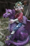 96162 A DRAGON  ELFE FIGURINE VIOLET  TROLLS PIXIE  PIXIES KORRIGAN  ANGE FEE