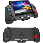 VOLANT JEUX VIDEO Switch Manette pour mode portable, manette ergonomique pour Nintendo Switch avec gyroscope 6 axes, double vibr