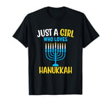 Girl Who Loves Hanukkah Jewish Holiday Funny Hanukkah T-Shirt