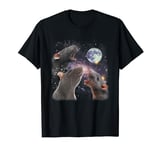 Three Rat Howling At The Moon Distressed Rats Cute T-Shirt