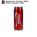 350ml/500ml Coca Cola Mug Varm Kall Isolering 304 Rostfritt Stål Termos Jätte Cola Vattenflaska Anpassad Bil Tra Faktisk Kapacitet 180Ml Actual Capacity 180 Ml Red