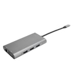 Z‑030 10 In 1 Type‑C Hub Docking Station Usb3.0/Pd//Rj45/Vga/Memory Ca Part