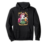 Womens Oktoberfest Unicorn Root Beer Unicorn Cheer Pullover Hoodie