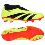 adidas Predator League Laceless FG Energy Citrus - Gul/Svart/Röd Barn - Gräs (FG), storlek 35